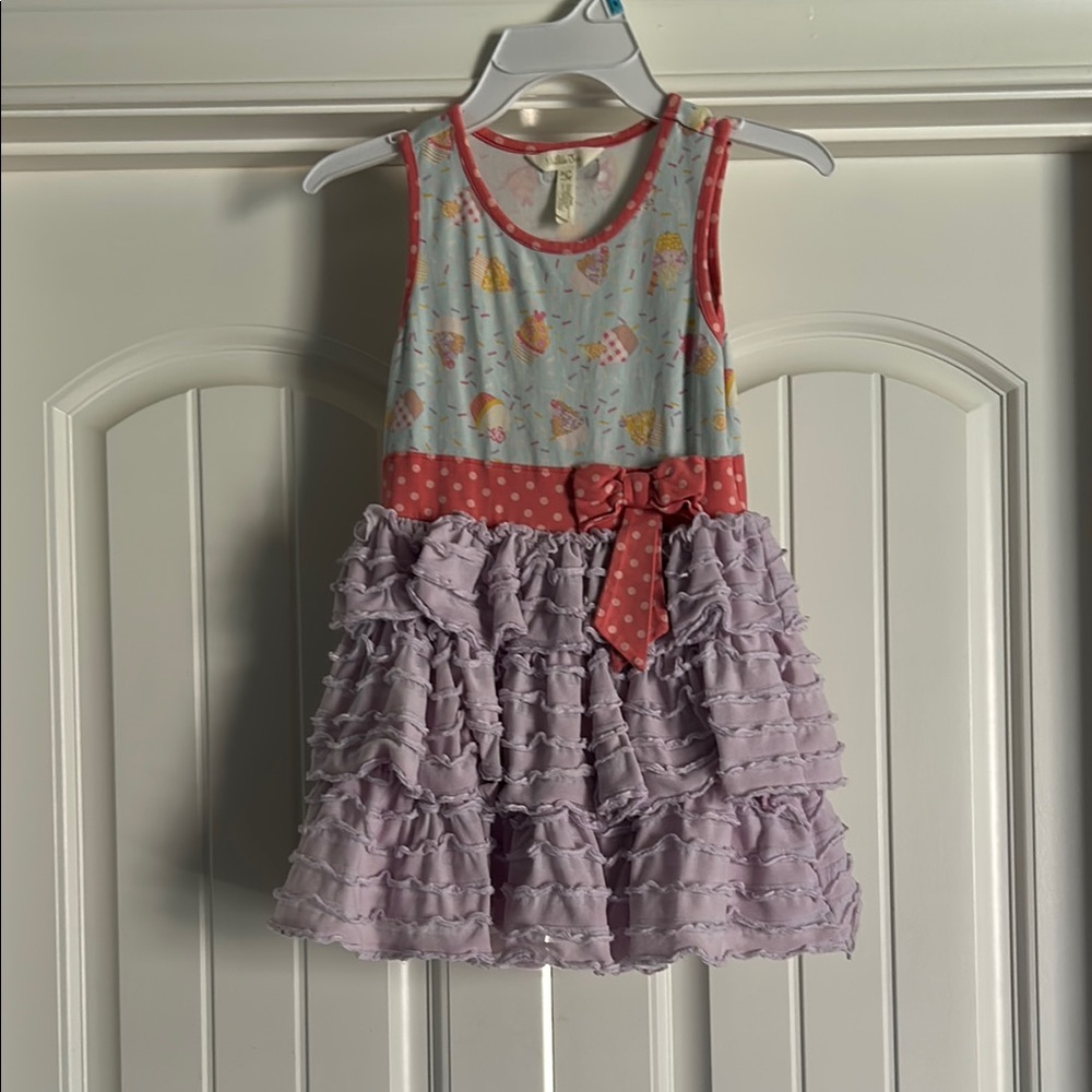 Charming Kids Dress with Ruffled Skirt